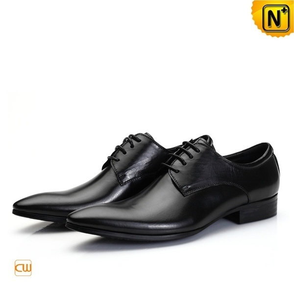 Black Italian Leather Oxford Shoes for Men CW762012 #shoes #leather #oxford