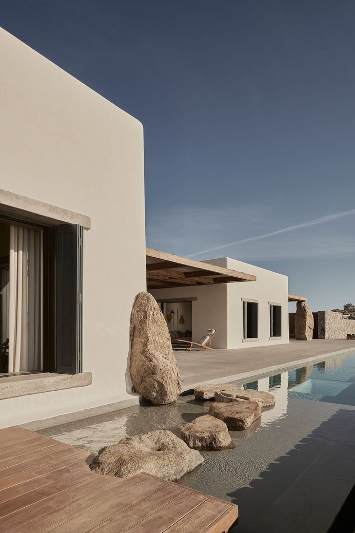 Project: Villa Mandra. Architecture: K-Studio. Location: Mykonos, Greece. Photographers: Claus Brechenmacher, Reiner Baumann