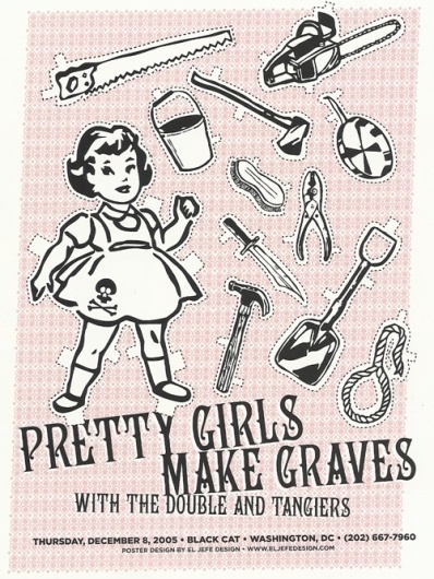 pretty girls | coqueterías #pink #print #design #graphic #poster