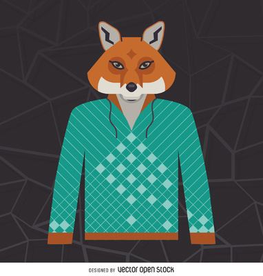 Illustrated fox hoodie http://bit.ly/29AYOil