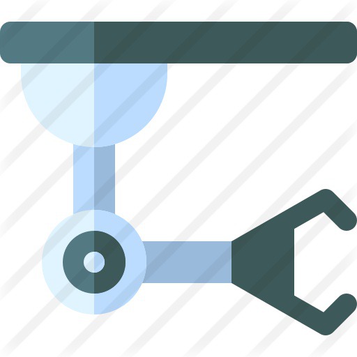 See more icon inspiration related to robotic arm, mechanical arm, industrial robot, manipulator, robot, mechanical, electronics, industrial, industry and factory on Flaticon.