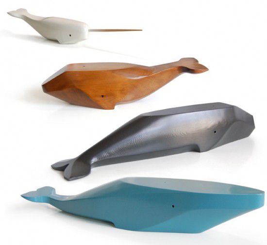 Carved Wood Whales - Areware Animal Boxes