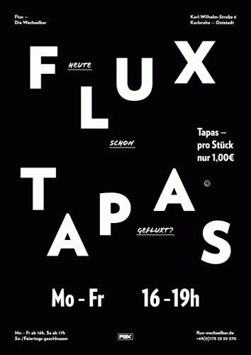 Flux — Karlsruhe #black #white #poster #typography