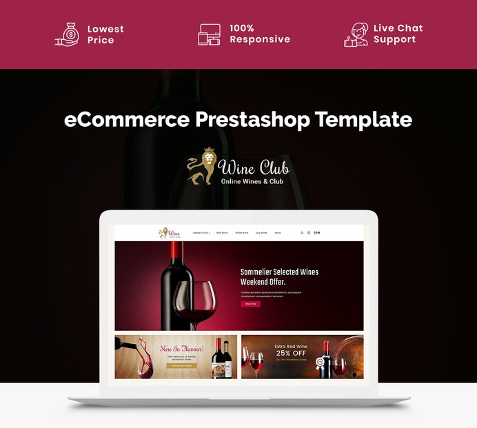 #Wine & #Drinks Store - #Prestashop #Responsive #Theme #eCommerce #Website #Design #Template