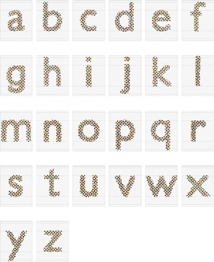Evelin Kasikov CMYK Embroidery | Handprinted Alphabet | typetoken® #embroidery #hand #letterforms #made