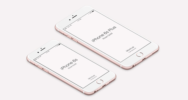 iPhone 6s Rose Gold Mockup PSD