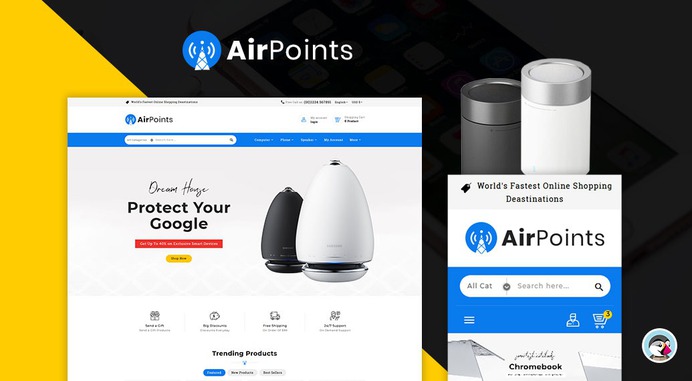 #Air #Point - #Mega #Electronics - #Prestashop #Responsive #Theme | #TemplateTrip #eCommerce #Website #Design #Template