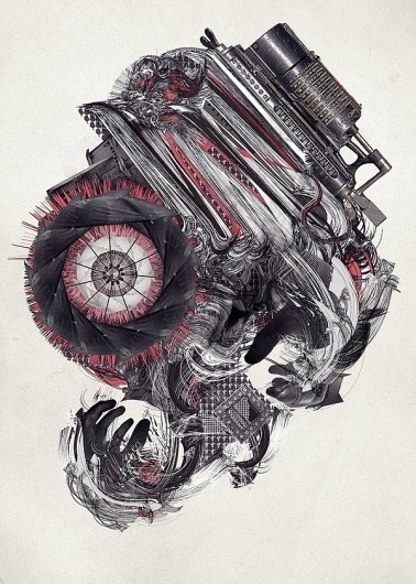 Pig Bimpin' » Archive » Niklas Lundberg / Diftype #diftype #abstract #lundberg #niklas #digital #illustration #collage