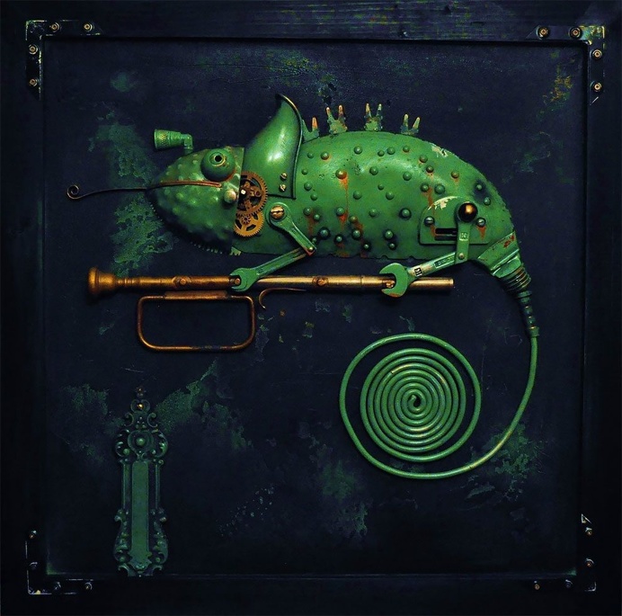 Lithuanian Artist Creates Stunning Steampunk Sculptures From Trash
