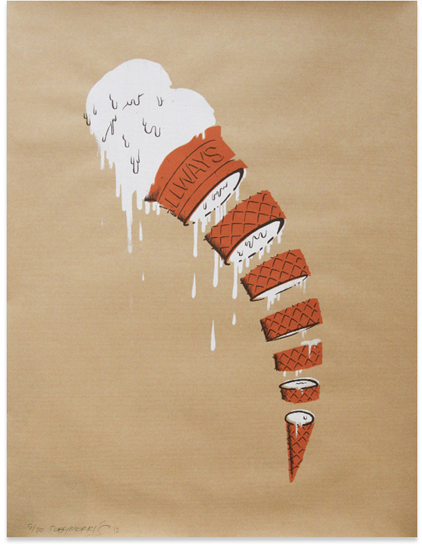 The Geese Were Swans XTOTL #cut #cream #print #slice #screen #poster #ice