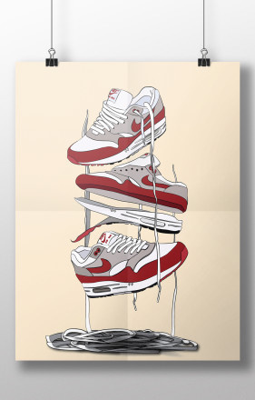 #Sneaker #nike #airmax #art #vector #poster