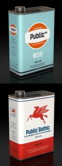 Vintage Oil Cans | AisleOne #typeface #cans #vintage #oil
