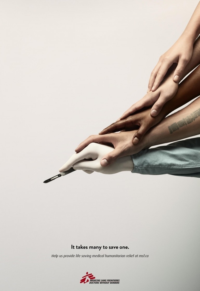 Doctors Without Borders Print Advert By John St: Scalpel