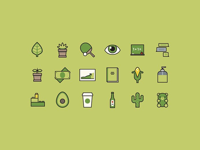 Avocado for to [icon] by Shannon E. Thomas #icons #iconography #avocado #green #freebie
