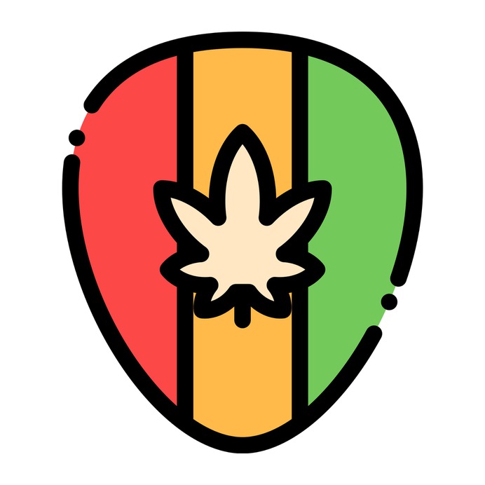 See more icon inspiration related to Weed, Marijuana, plectrum, cultures, music and multimedia, rock and roll, guitar pick, pick, pot and music on Flaticon.