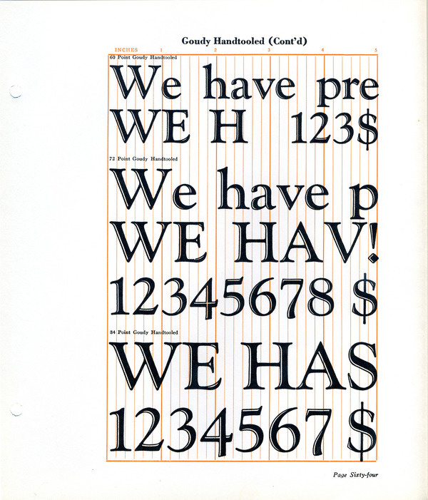 Goudy Handtooled type specimen #type #specimen #goudy