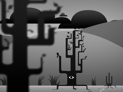 Strange_fruit #vector #tree #eye #illustration #nature #grey