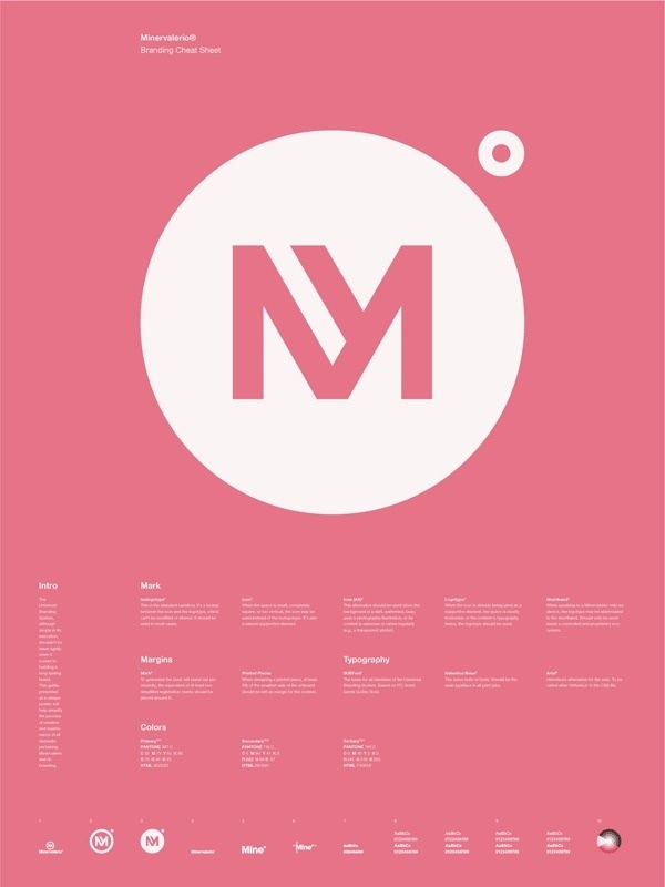 Universal Branding System Poster (Minervalerio) #inspiration #creative #information #branding #icon #design #graphic #grid #system #poster #logo #typography