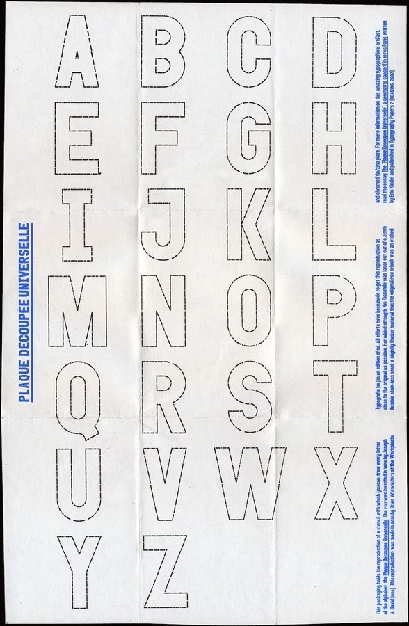 Dries Wiewauters #universelle #decoupee #typeface #plaqu
