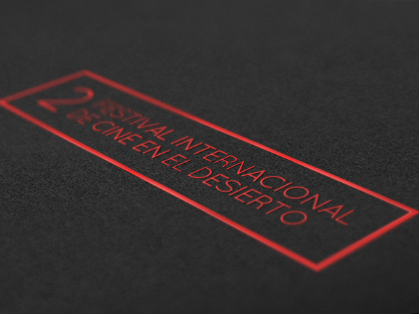 2FICD - Festival Internacional de Cine en el Desierto #logotype #movie #red #branding #2ficd #design #minimalism #simple #cine #ficd #identity #film #logo #hand #typography