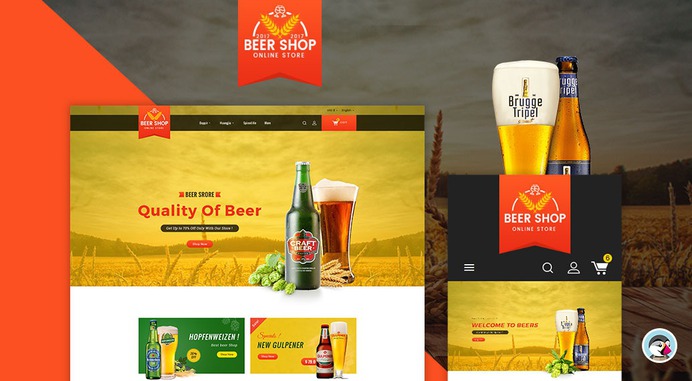 #Beer & #Winery - #Prestashop #Responsive #Theme | #TemplateTrip #eCommerce #Website #Design #Template