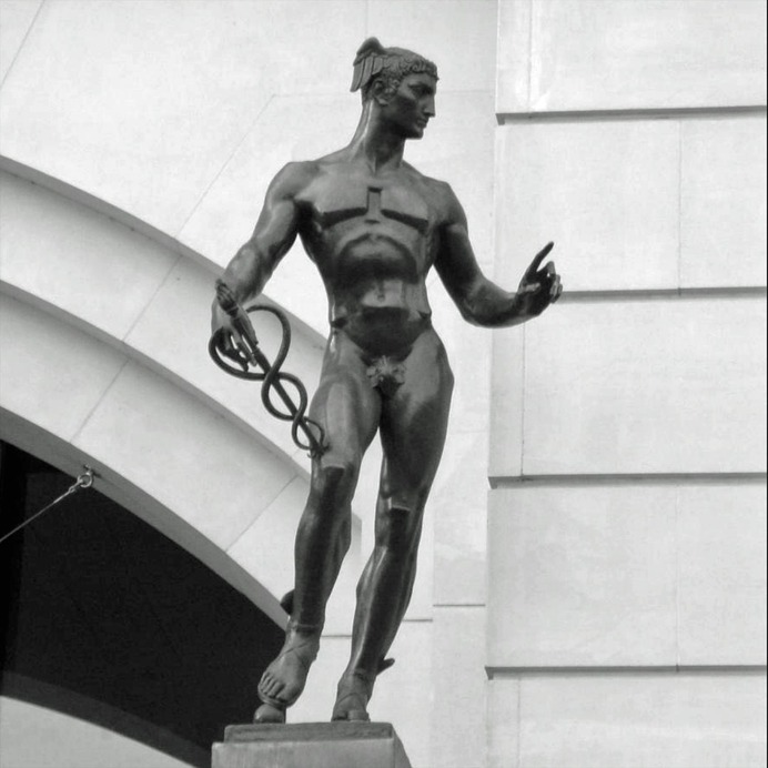 
"Mercury / Hermes", Sir Thomas Charles Wheeler (British, 1892-1974). Temple Place, London.