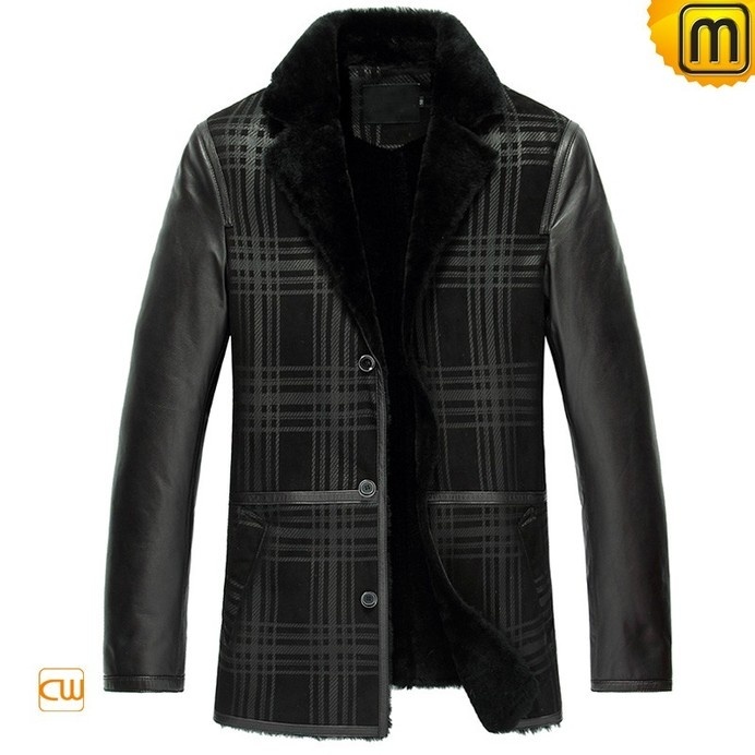 Shearling Coat Sheepskin Jacket Mens CW852278 #shearling #men #coat