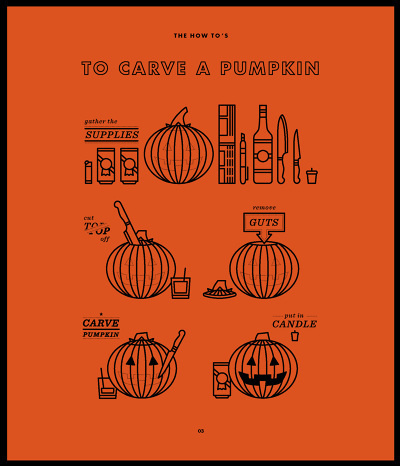 To Carve A Pumpkin #carving #halloween #pumpkin #festive #infographic #icons #holiday