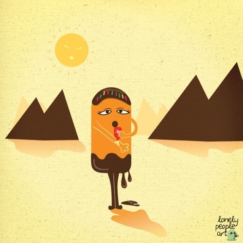 Lonelypeopleart :: drawing diary for lonely people - 24th Feb 2011 : Sunblock #icecream #illustration #summer #art #lonelypeopleart