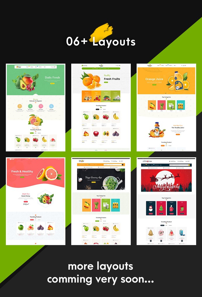 #Veggie #Organic #Grocery - #Shopify Multi-Purpose Responsive #Theme | #TemplateTrip #eCommerce #Website #Design