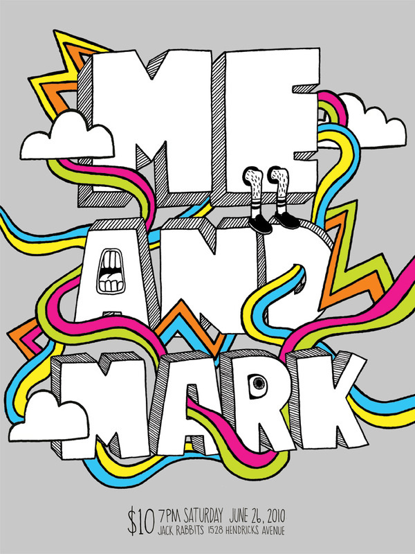 Me and Mark poster #mark #doodle #white #cloud #and #design #me #illustration #poster #grey #music #type #layout #drawing #typography
