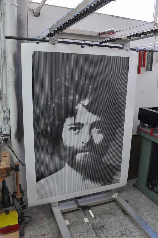 Back to Basics / Huge Silkscreen Print on Behance #giant #lines #print #screen #portrait #poster #huge