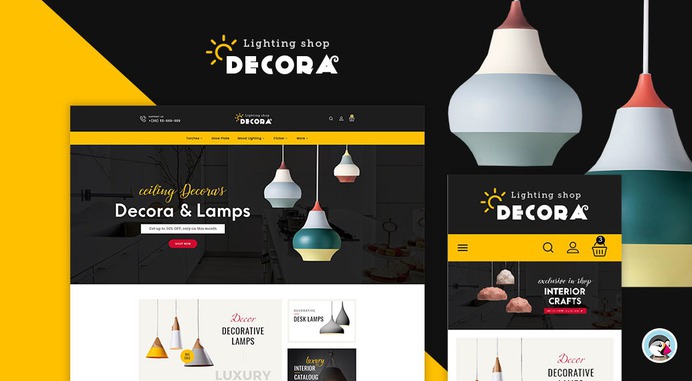 #Decora #Lighting #Home #Decor Shop - #Prestashop #Responsive #Theme | #TemplateTrip #eCommerce #Website #Design #Template