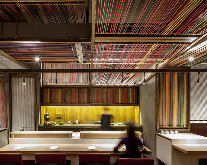 Restaurant Interior With Colourful Textile Decor