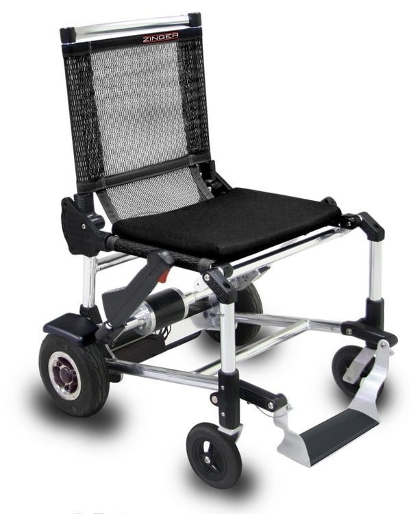 Zinger is not only the world's lightest wheelchair but also the most easy to fold, store, and move around at a speed of 6 mph! #wheelchair #product #design #industrial