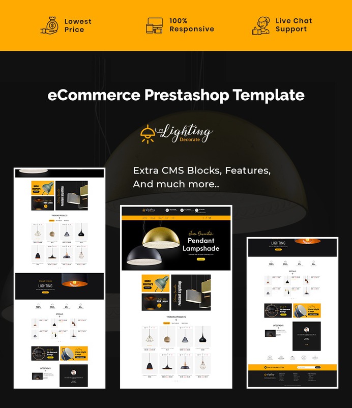 #Lighting #Decorative #Art Store - #Prestashop #Responsive #Theme | #TemplateTrip #eCommerce #Website #Template