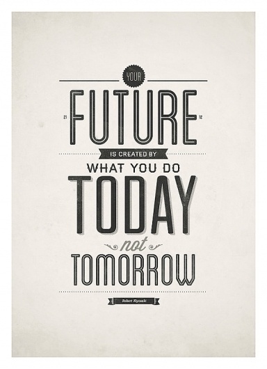 Inspirational quotes poster Your future is created by NeueGraphic #prints #neuegraphic #poster #art #typography