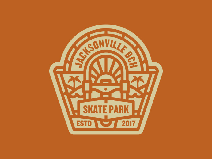 Badge, branding, Jax Beach Skate Park