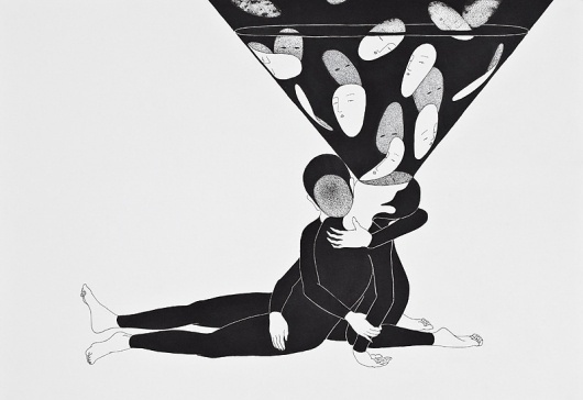 • 시간에(의) 직면, Face the whole(Martini) - moonassi #paper #illustration #pen #marker