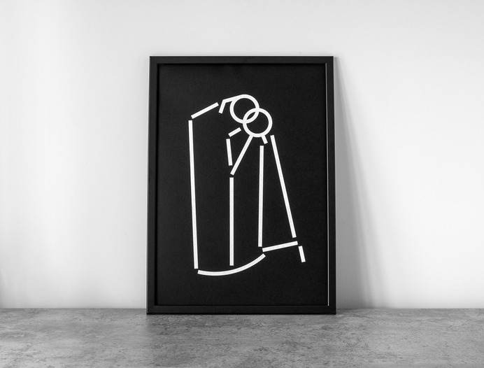 Master Pieces Kiss Poster The Master Pieces series is an exploration in deconstructing classic paintings to reveal their composition. The prints use simple lines and geometric shapes as component pieces to create a minimal, structure-only design. Removing any stylistic expression allows you to focus on the beauty of the composition alone. All prints are signed and unframed. Size – A2 (420 x 594) Print – Hand Screen-printed Stock – 270gsm G.F Smith Colourplan Ebony