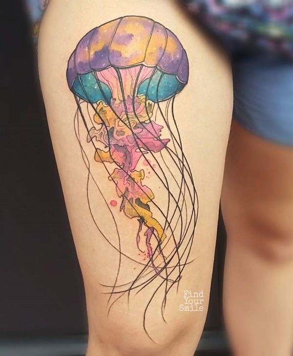 JELLYFISH TATTOO - REAL TIME/LAPSE. - YouTube