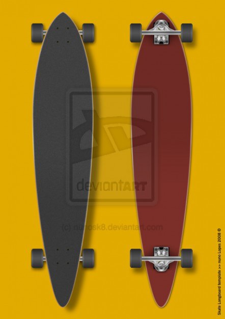 Skate longboard template Free Psd. See more inspiration related to Template, Skate, Vertical and Longboard on Freepik.