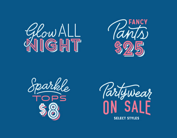 DanCassaro_OldNavyHoliday_01 #script #pink #holiday #retail #blue #typography