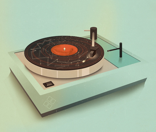 Jack Hughes Illustration - Galactic Plastic #record #vinyl #illustration