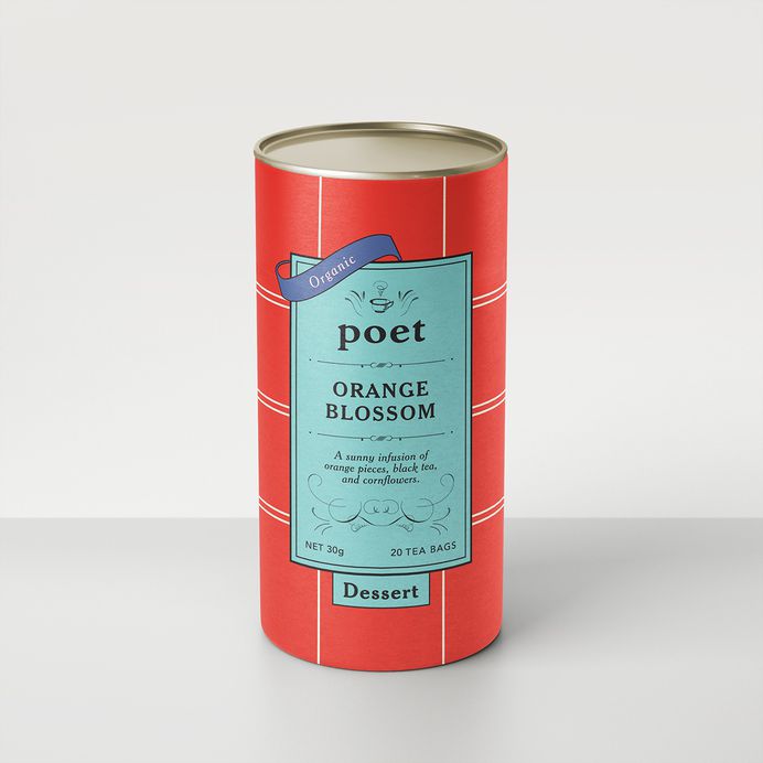 Poet tea canister on Behance