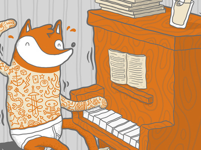 mr #fox on piano