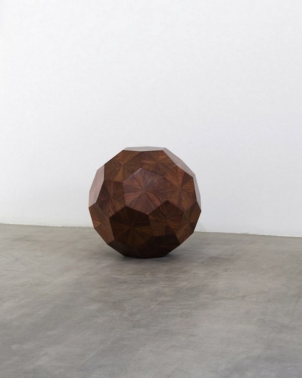 Weiwei "Wooden ball" in exhibition with curator Norman Foster #exhibition #foster #curator #norman
