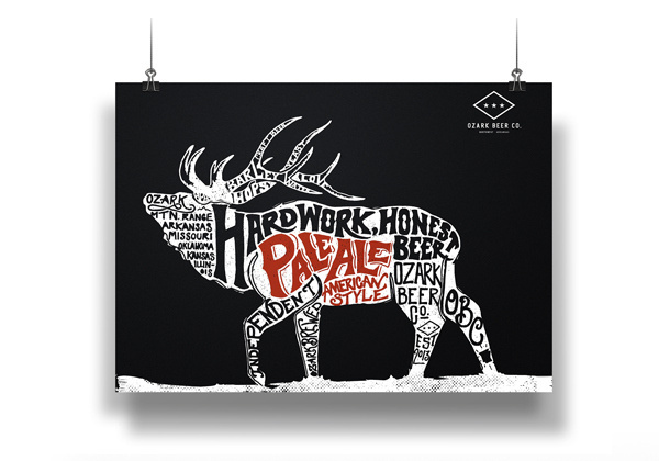 Ozark Beer Company - Can Design on Behance, Jeremy Teff #illustration #hand #drawn #typography