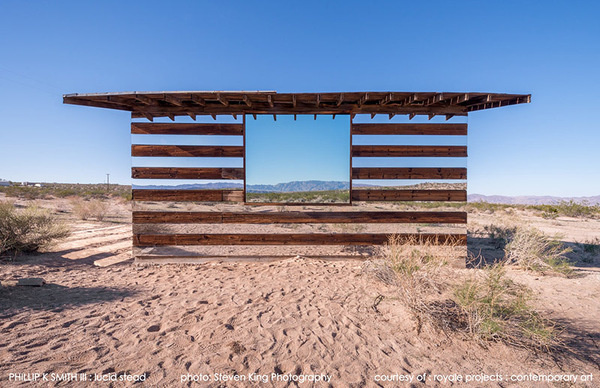Lucid Stead: A Transparent Cabin Built of Wood and Mirrors by Phillip K Smith IIINovember 26, 2013 #mirror #transparent #house