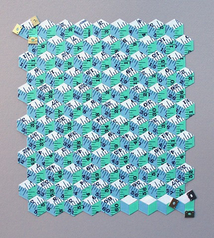 Metric System (blue, green and white) #patterns